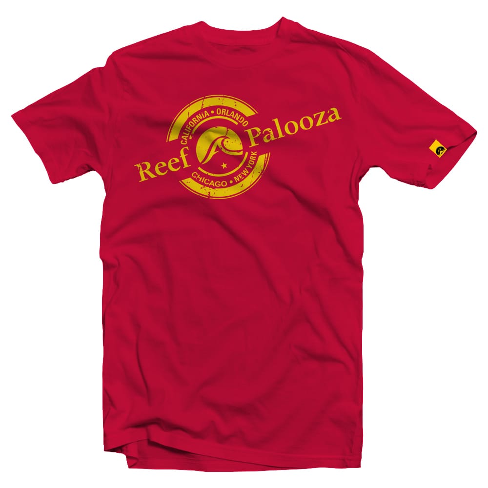 Reefapalooza cities red t-shirt