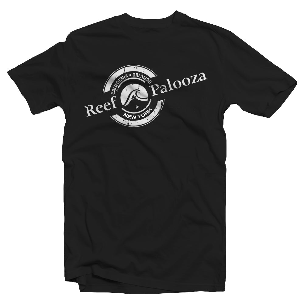 Reefapalooza cities black  t-shirt